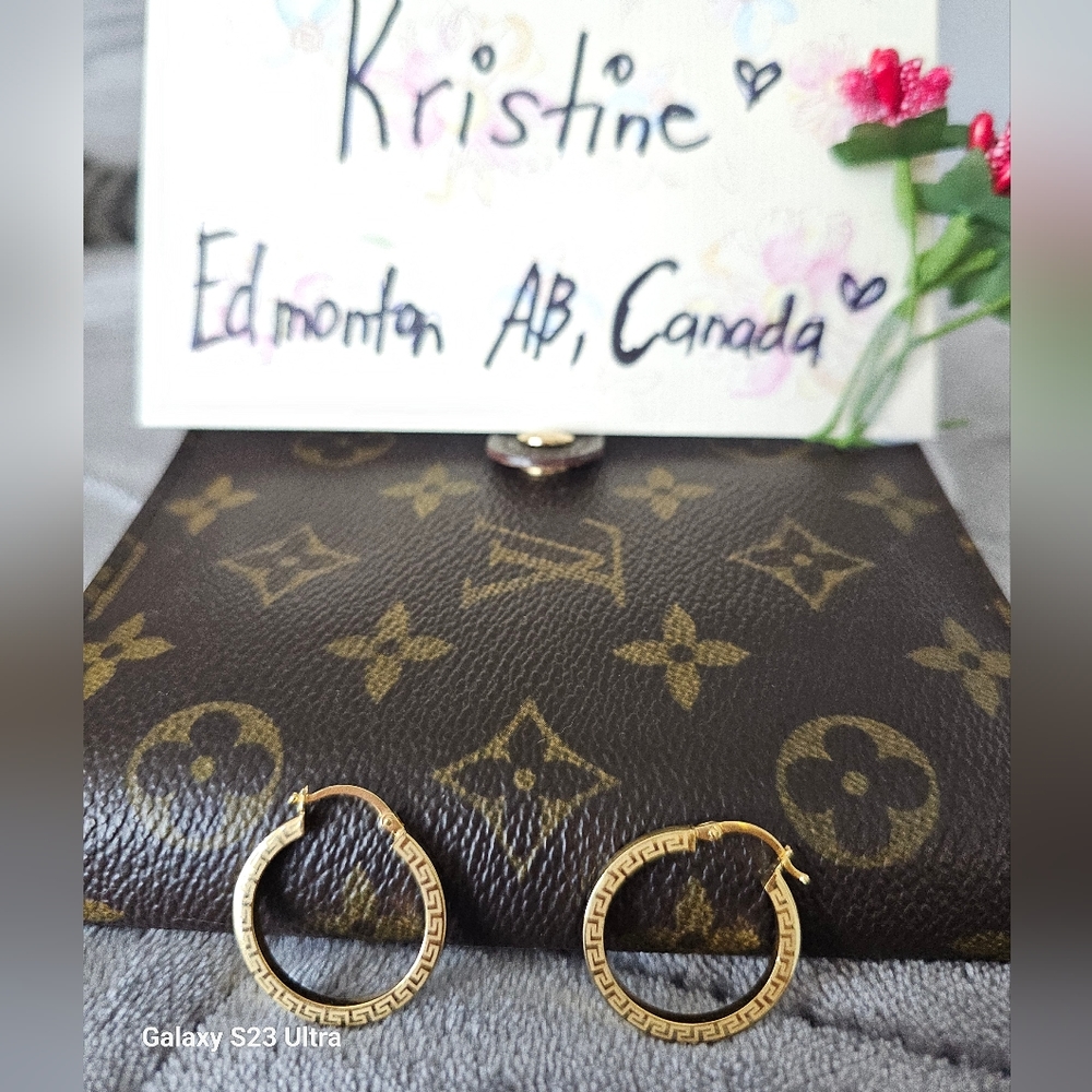 Authentic 18K Saudi Gold Hoops Earrings